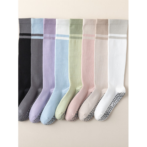 拼色瑜珈小腿襪專業防滑普拉提壓力運動襪子女春秋健身舞蹈長筒襪 拼色瑜珈小腿襪專業防滑普拉提壓力運動襪子女春秋健身舞蹈長筒襪