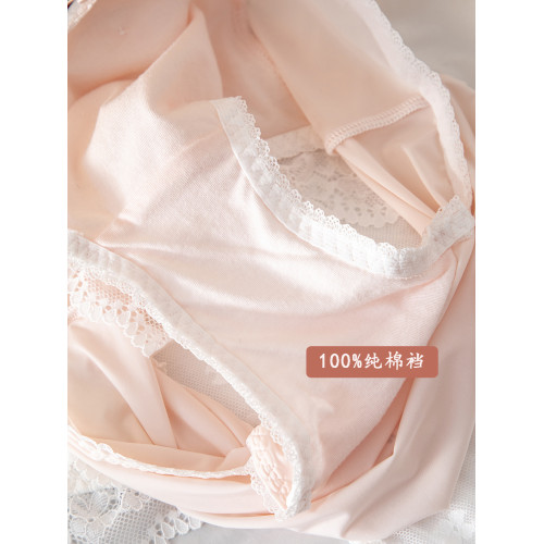 高腰微收腹內褲女士牛奶絲蝴蝶結短褲蕾絲邊2025新款少女三角褲衩 高腰微收腹內褲女士牛奶絲蝴蝶結短褲蕾絲邊2025新款少女三角褲衩