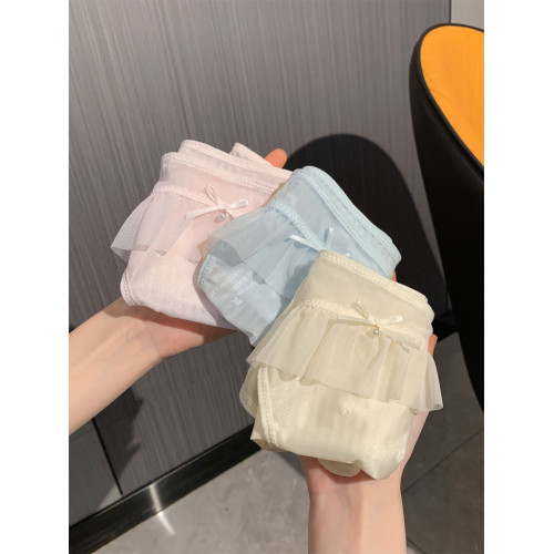 藍色孤島~女生法式純欲蕾絲性感女士三角褲高顔值內褲女2026新款