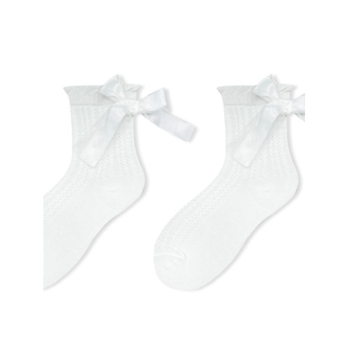 夜間教習室花邊襪子夏季薄款蕾絲蝴蝶結短襪中筒小腿襪白色jk女潮