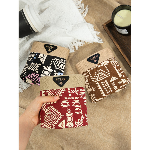 復古民族風男士內褲棉質阿瑪雅平角褲印花透氣四角褲潮流短褲底褲