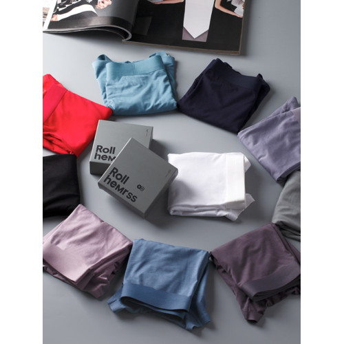 純黑色青少年內褲男士無痕莫代爾平角褲四角薄款抗菌純棉襠短褲頭 純黑色青少年內褲男士無痕莫代爾平角褲四角薄款抗菌純棉襠短褲頭