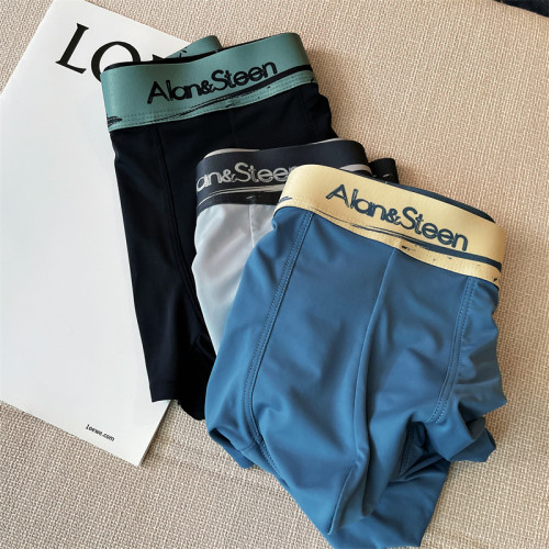 冰絲內褲男士平角褲夏季薄款透氣寬松男內褲大碼青年運動四角短褲 冰絲內褲男士平角褲夏季薄款透氣寬松男內褲大碼青年運動四角短褲