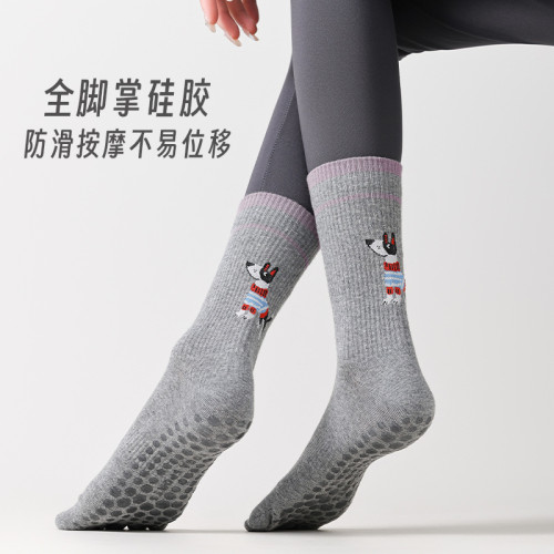 卡通圖案防滑吸汗五趾中筒襪健身運動瑜珈襪1407 卡通圖案防滑吸汗五趾中筒襪健身運動瑜珈襪1407