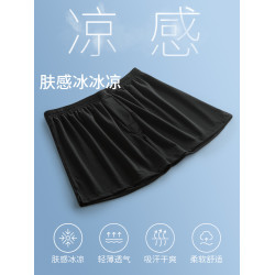 3件冰絲內褲男平角寬松阿羅褲夏薄中年爸爸加肥加大碼孖菸通褲衩