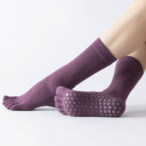 紅色瑜珈襪子防滑專業女五指襪室內地板襪成人防滑襪普拉提襪子 紅色瑜珈襪子防滑專業女五指襪室內地板襪成人防滑襪普拉提襪子