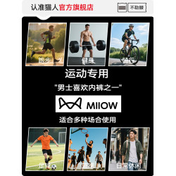 貓人運動男士內褲防磨腿加長款平角四角網眼透氣跑步大碼短褲男款