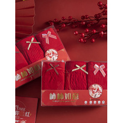 3條本命年女大紅色內褲新年婚慶純棉抗菌襠無痕中高腰透氣三角褲