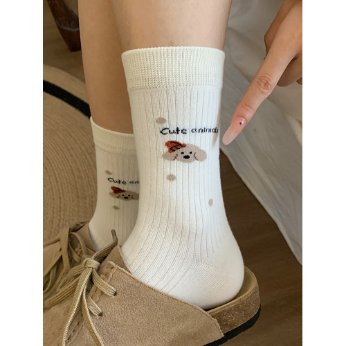 可愛卡通襪子女中筒襪秋冬季款棉襪ins潮日系小狗運動春秋長筒襪 可愛卡通襪子女中筒襪秋冬季款棉襪ins潮日系小狗運動春秋長筒襪