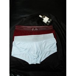 D.M男內褲低腰性感高彈柔滑平角褲四角褲 青年運動純色商務竹纖維