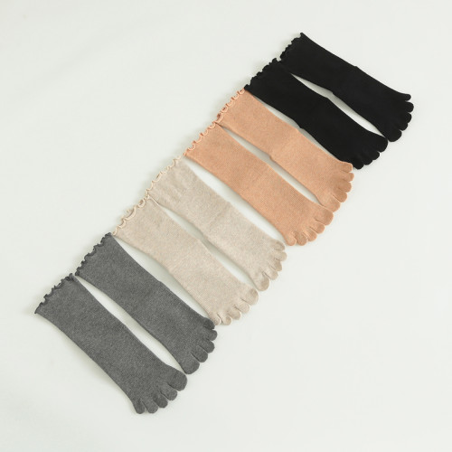 瑜珈襪女專業普拉提襪子防滑中筒分趾壓力運動健身室內五指襪 瑜珈襪女專業普拉提襪子防滑中筒分趾壓力運動健身室內五指襪