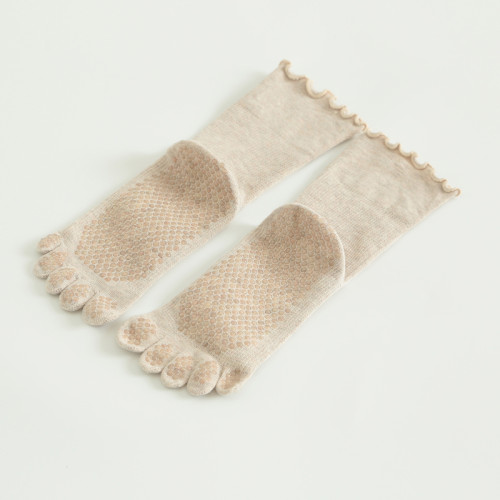 瑜珈襪女專業普拉提襪子防滑中筒分趾壓力運動健身室內五指襪 瑜珈襪女專業普拉提襪子防滑中筒分趾壓力運動健身室內五指襪