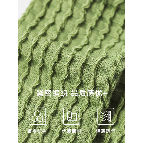 綠色浮雕中筒襪夏季棉襪配小皮鞋襪子女瑪麗珍襪華夫格無骨春秋款 綠色浮雕中筒襪夏季棉襪配小皮鞋襪子女瑪麗珍襪華夫格無骨春秋款