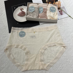 米婭林妝花綢3077中腰內褲女舒適輕薄抗菌桑蠶絲底檔無痕包臀短褲