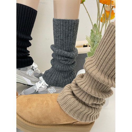 37cm羊毛襪套女秋冬季加絨深灰色針織腿套搭配鯊魚褲雪地靴堆堆襪 37cm羊毛襪套女秋冬季加絨深灰色針織腿套搭配鯊魚褲雪地靴堆堆襪