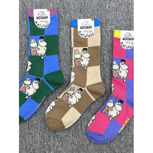 姆明亞美襪子新款女士純棉中筒襪卡通圖案森系文藝範甜美可愛潮襪 姆明亞美襪子新款女士純棉中筒襪卡通圖案森系文藝範甜美可愛潮襪