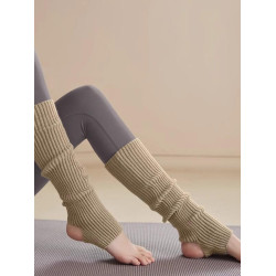 瑜珈襪白色堆堆襪女秋冬2025新款長筒腳踩襪套護腿抗菌針織小腿襪