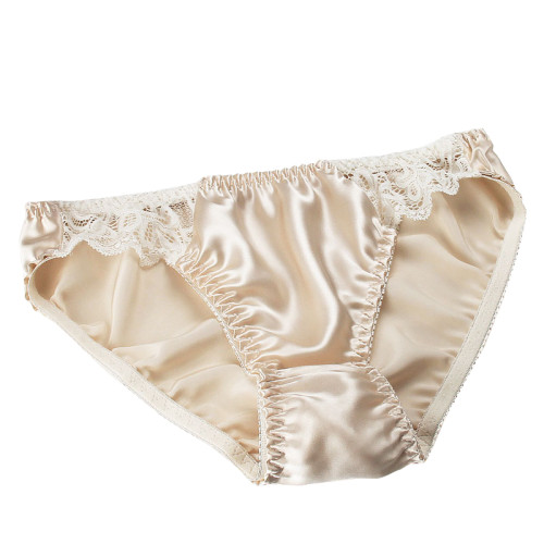 100%桑蠶絲真絲內褲女蠶絲低腰女士蕾絲邊三角褲吸汗透氣 100%桑蠶絲真絲內褲女蠶絲低腰女士蕾絲邊三角褲吸汗透氣