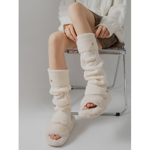 韓國東大門襪子女長筒老板娘同款毛線針織襪套腿套加厚小腿堆堆襪 韓國東大門襪子女長筒老板娘同款毛線針織襪套腿套加厚小腿堆堆襪