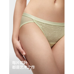 蕉內銀皮303Air女士內褲鏤空法式蕾絲性感高開衩純棉透氣襠三角褲