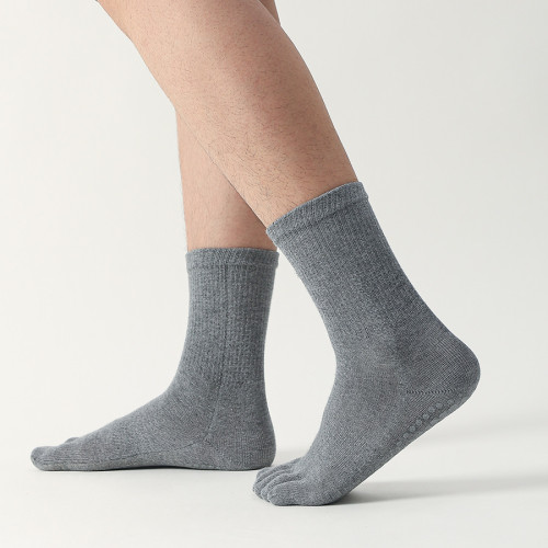 大碼瑜珈襪男專業防滑五指分趾秋冬普拉提散打跑步運動靜音地板襪