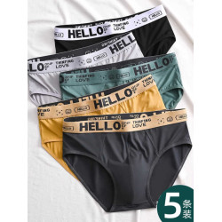 男生三角內褲簡約舒適底褲寬松透氣中腰大碼青年潮流運動短褲