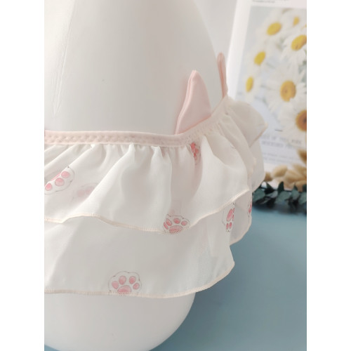 4028小蔥內衣新款貓爪裙邊內褲少女心三角褲可愛牛奶絲胖次二次元 4028小蔥內衣新款貓爪裙邊內褲少女心三角褲可愛牛奶絲胖次二次元