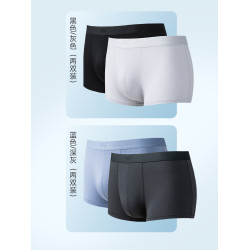 361度內褲2024年新款男兩條裝運動內褲男士內褲純色透氣四角褲子