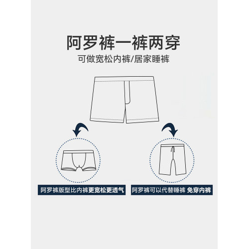 貓人阿羅褲男士純棉內褲男生寬松大碼四角短褲男款舒適家居褲睡褲 貓人阿羅褲男士純棉內褲男生寬松大碼四角短褲男款舒適家居褲睡褲