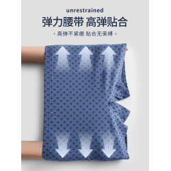 中老年男士內褲男款純棉高腰四角褲爸爸寬松大碼平角褲老人四角褲