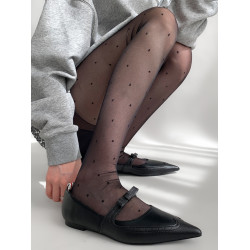 夜間教習室波點絲襪白色防勾絲連褲襪子女夏季薄款加長白絲純欲風