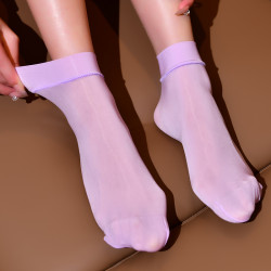 卿荷馬油絲短襪夏季薄款油光8d絲襪短筒無痕男女通用絲滑足情調