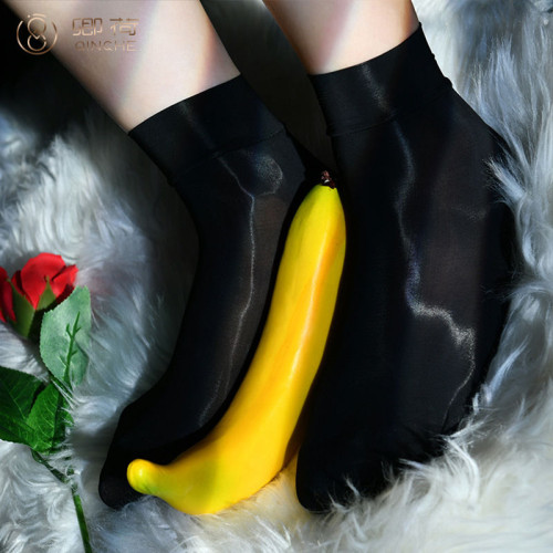 卿荷馬油絲短襪夏季薄款油光8d絲襪短筒無痕男女通用絲滑足情調