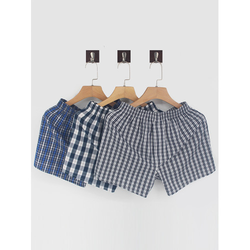 三條裝阿羅褲男士純棉寬松加大碼平四角內褲舒適透氣潮居家短睡褲 三條裝阿羅褲男士純棉寬松加大碼平四角內褲舒適透氣潮居家短睡褲