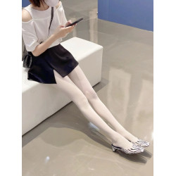 【超白Spa級疏水蠶絲面膜絲襪】瓷白薄款天蠶絲裁剪防勾塑型緞面