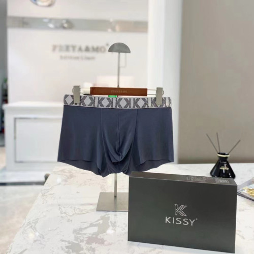 kissy男士內褲如莫代爾舒適透氣抑菌平角褲吻大碼無痕中腰四角褲 kissy男士內褲如莫代爾舒適透氣抑菌平角褲吻大碼無痕中腰四角褲