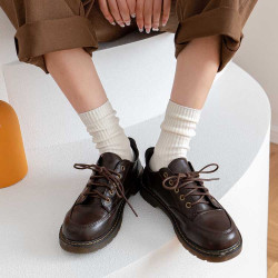 新疆棉奶白色長襪子女中筒襪ins潮外穿日系基礎純色春秋款堆堆襪