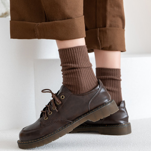 新疆棉奶白色長襪子女中筒襪ins潮外穿日系基礎純色春秋款堆堆襪 新疆棉奶白色長襪子女中筒襪ins潮外穿日系基礎純色春秋款堆堆襪