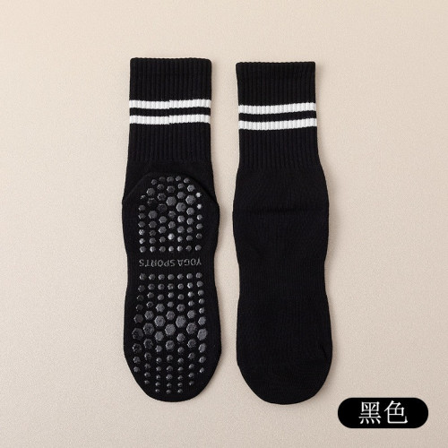 瑜珈襪女中筒襪純棉夏季健身襪舞蹈普拉提專業防滑運動女士地板襪