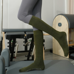 瑜珈襪子防滑專業女秋冬長筒瑜珈防滑襪健身地板襪成人普拉提襪子