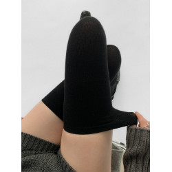 夜間教習室加長過膝襪女春秋顯瘦灰色長筒襪子日系學院風jk大腿襪