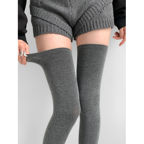 夜間教習室加長過膝襪女春秋顯瘦灰色長筒襪子日系學院風jk大腿襪 夜間教習室加長過膝襪女春秋顯瘦灰色長筒襪子日系學院風jk大腿襪