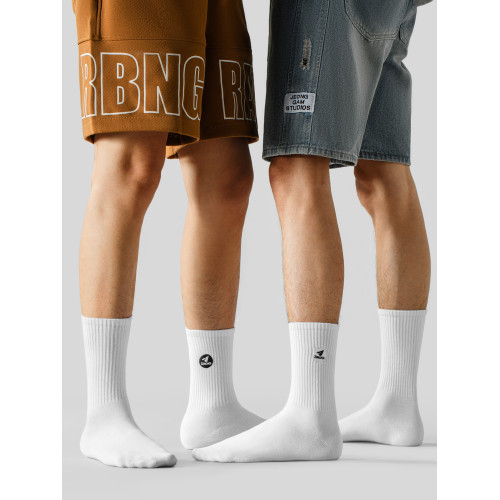 子墨襪子男士刺綉純棉紗線7A抗菌防臭秋冬長筒白色運動潮休閒長襪 子墨襪子男士刺綉純棉紗線7A抗菌防臭秋冬長筒白色運動潮休閒長襪