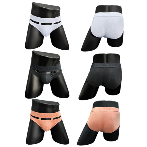 ADANNU男三角內褲吊環鏤空純棉國風浮雕文腰帶性感低腰潮運動青年 ADANNU男三角內褲吊環鏤空純棉國風浮雕文腰帶性感低腰潮運動青年