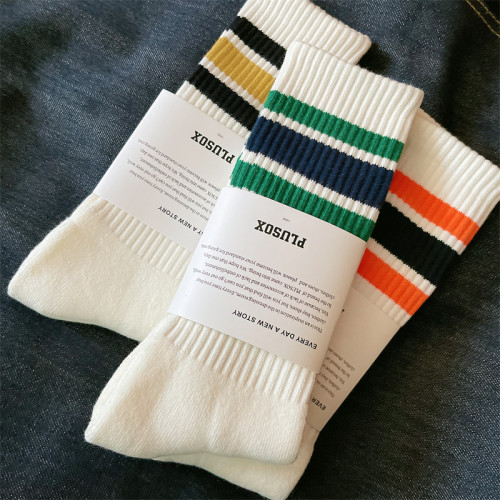 2雙 潮ins男女襪子純棉透氣男士中筒襪秋冬加厚毛巾底白色運動襪 2雙 潮ins男女襪子純棉透氣男士中筒襪秋冬加厚毛巾底白色運動襪