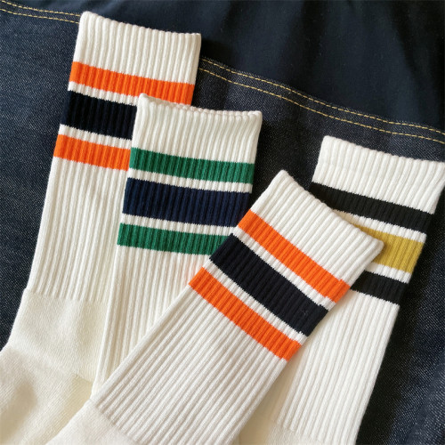 2雙 潮ins男女襪子純棉透氣男士中筒襪秋冬加厚毛巾底白色運動襪 2雙 潮ins男女襪子純棉透氣男士中筒襪秋冬加厚毛巾底白色運動襪