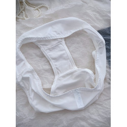 白色冰絲內褲女低腰歐美速乾少女純欲透氣大碼包臀三角褲薄款夏季