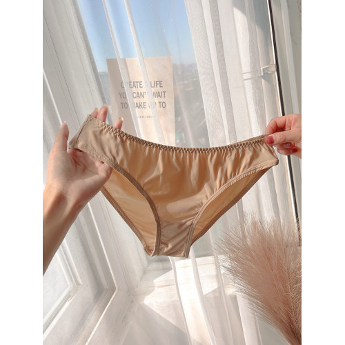 白色冰絲內褲女低腰歐美速乾少女純欲透氣大碼包臀三角褲薄款夏季 白色冰絲內褲女低腰歐美速乾少女純欲透氣大碼包臀三角褲薄款夏季