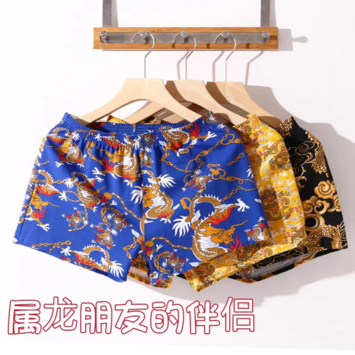 冰爽阿羅褲男生內褲外穿時尚國風男士內褲龍圖案平角褲衩男龍紋款 冰爽阿羅褲男生內褲外穿時尚國風男士內褲龍圖案平角褲衩男龍紋款