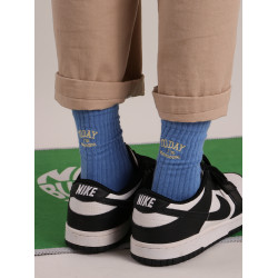 3雙裝復古vintage刺綉字母長襪子男女街頭cityboy美式復古堆堆襪